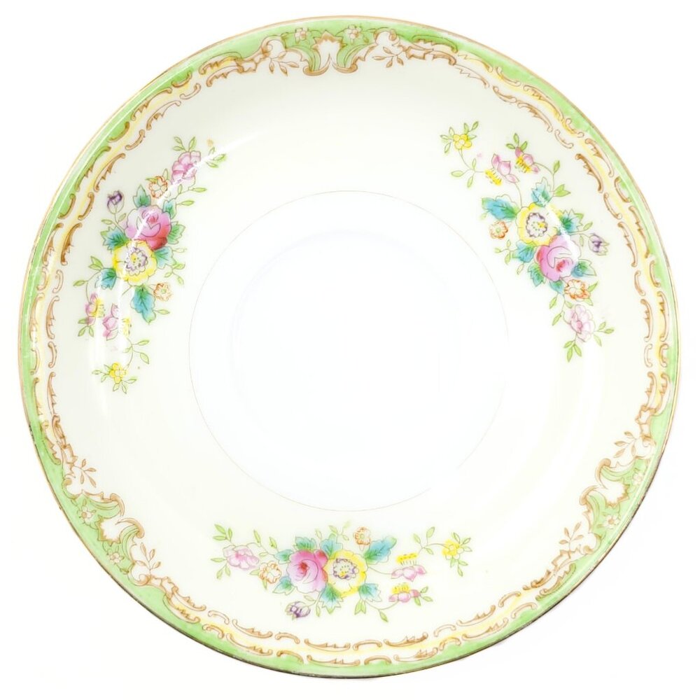 c. 1920s-1930s Sampy Japan "Elaine" Hand Painted Fine China Tea Saucer